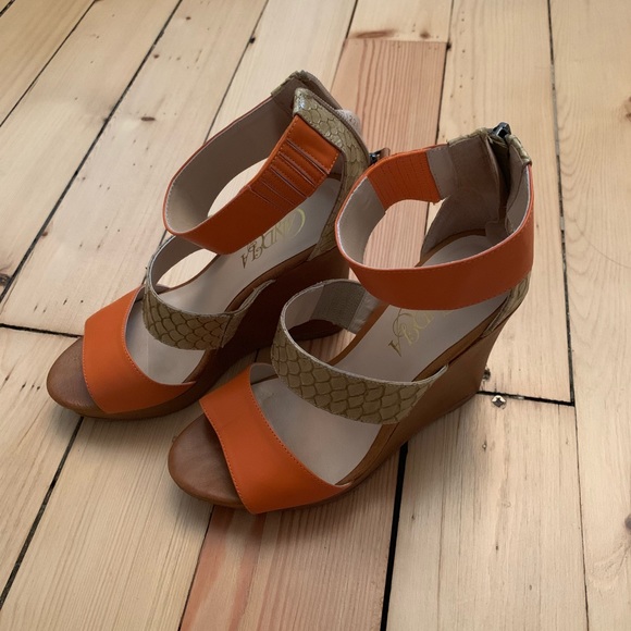 Candela orange platform sandals - Picture 3 of 6